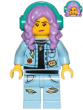 LEGO hs053 Parker L. Jackson - Denim Jacket with Headphones (Crooked Smile / Angry)
